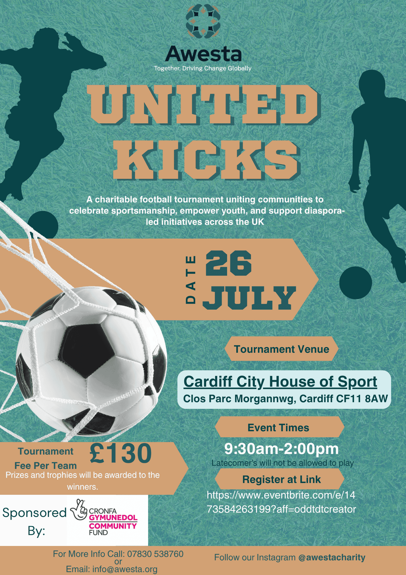 foot ball charity tournament poster